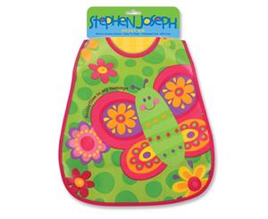 Stephen Joseph Kids Butterfly Wipeable Bib