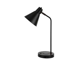 Targa Desk Lamp with USB and Wireless Charging White