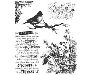 Tim Holtz Cling Stamps 7&quotX8.5"-Urban Tapestry