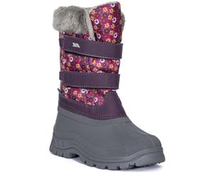 Trespass Boys & Girls Vause Waterproof Insulated Winter Snow Boots - Floral Print