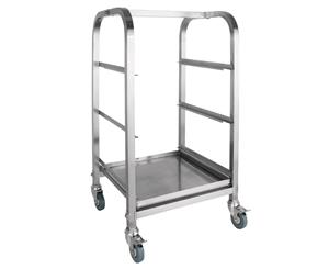 Vogue 3 Tier Glass Racking Trolley for 425mm Baskets