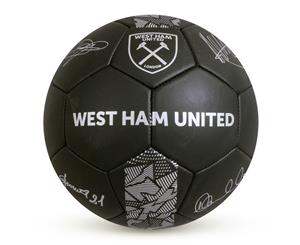 West Ham United Fc Phantom Signature Football (Black/Silver) - SG17653