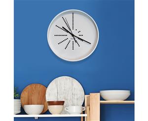 White Clock Minimalistic Dots Design home decoration hallway living room deco