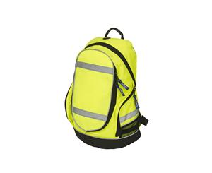 Yoko High Visibility London Rucksack/Backpack (Pack Of 2) (Yellow) - RW6684