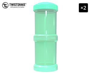 2 x Twistshake 2-Piece Baby Food Container - Pastel Green