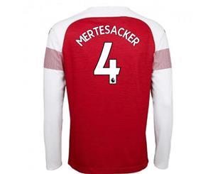 2018-2019 Arsenal Puma Home Long Sleeve Shirt (Mertesacker 4)