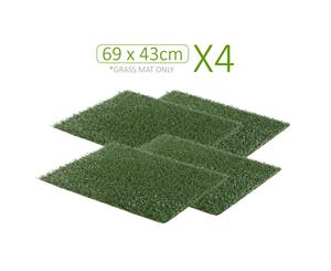 4 Grass Mat 69cm x 43cm for Pet Dog Potty Tray Training Toilet