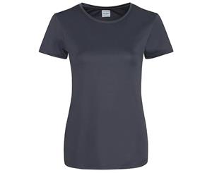 Awdis Just Cool Womens/Ladies Girlie Smooth T-Shirt (Charcoal) - PC2963