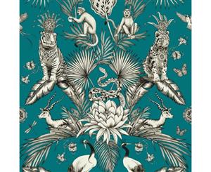 Belgravia Decor Menagerie Animal Luxe Wallpaper Teal (2004)