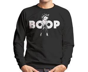 Betty Boop Light Text Men's Sweatshirt - Black