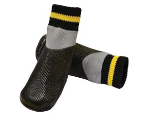 Black 3X-Large Non-Slip Water Proof Dog Sicks - Pack of 4 Pet Socks (6.6x15cm) XXXL