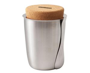 Black & Blum 550ml Thermo Stainless Steel Hot Cold Travel Pot w Spoon Cork Lid