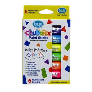 Boyle Fluorescent Colours Chubbies Paint Sticks