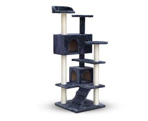 Cat Scratching Tree Post Medium Grey