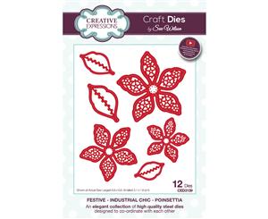 Creative Expressions Festive Craft Dies By Sue Wilson-Industrial Chic-Poinsettia