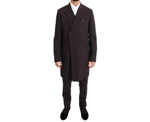 Dolce & Gabbana Bordeaux Wool Stretch Long 3 Piece Suit