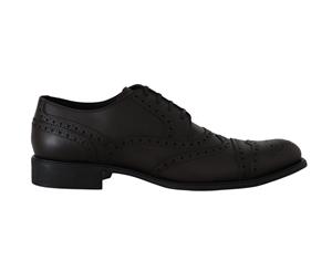 Dolce & Gabbana Brown Leather Wingtip Derby Formal Shoes