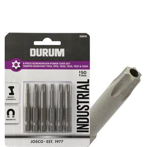 Durum 50mm Torx Power Screwdriver Set - 6 Piece