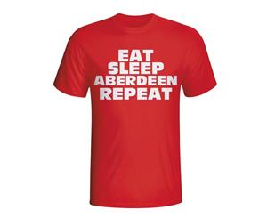 Eat Sleep Aberdeen Repeat T-shirt (red)