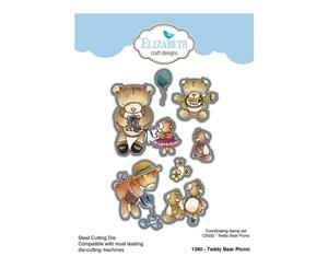 Elizabeth Craft Metal Die By Krista Designs Teddy Bear Picnic