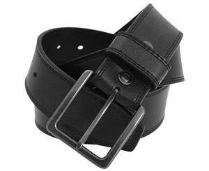 Floso Mens 1.5 Inch Leather Lined Belt (Black) - BL154