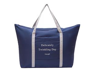 Foldable Travel Duffle Bag/Shoulder Bag - Blue