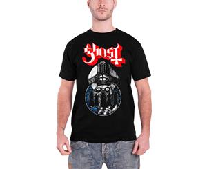 Ghost T Shirt Warriors Band Logo Papa Official Mens - Black