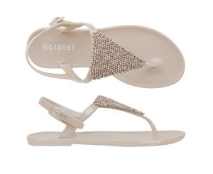 Holster - Women's Triangular T-bar Sandal Trinity - Champagne