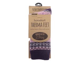 Homeknit Ladies Thermal Socks UK 4-8 Purple