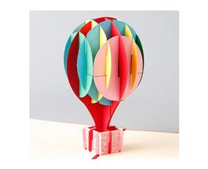 Hot Air Ballon Shape 3D Pop up Greeting Card