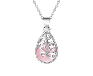 Hullera Blush Necklace-White Gold/Pink