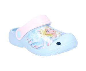 Leomil Girls Frozen Lightweight Slip On Summer Clog Sandals - Light Blue