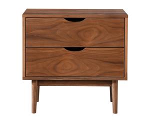 Life Interiors Luna Bedside Table (Walnut)