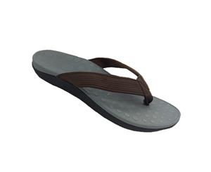 Lorella Surf Mens Orthotic Thong With Arch Support - Brown