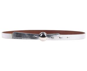 Maison Margiela Women's Narrow Belt - Platinum