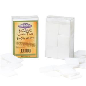 Mandala Art Snow White Mosaic Glass Tiles Pack