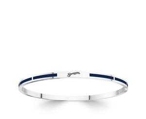 Milwaukee Brewers Bangle Bracelet For Women In Sterling Silver Design by BIXLER - Sterling Silver