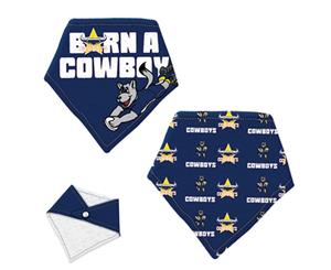 North Queensland Cowboys NRL Infant Bandana Baby Bibs * Twin Pack