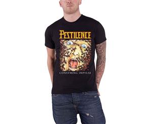 Pestilence T Shirt Consuming Impulse Band Logo Official Mens - Black