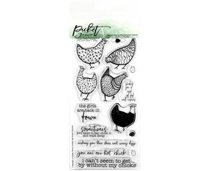 Picket Fence Studios - 4 inch X8 inch Stamp Set One Hot Chick