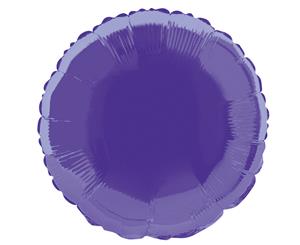 Purple Round 45cm Foil Balloon Packaged