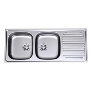 Radiant R200.1R Double End Bowl Sink - Right Hand Bowl