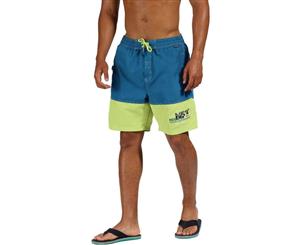 Regatta Mens Bratchmar Iii Quick Drying Swim Shorts (Sea Blue/Lime Punch) - RG4173