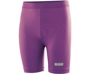 Rhino Boys Lightweight Quick Drying Sporty Baselayer Shorts - Purple