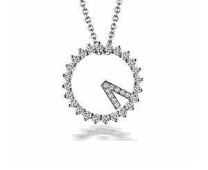 S925 Silver Necklace Clavicle Chain I Love You 520 Time Clock Set 3A Zircon Pendant Necklaces Meaning