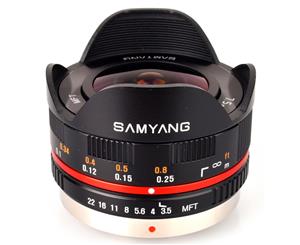 Samyang 7.5mm f/3.5 Fisheye Lens For M4/3 Mount Black