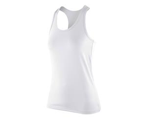 Spiro Womens/Ladies Softex Stretch Fitness Sleeveless Vest Top (White) - RW5170