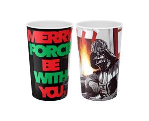 Star Wars Christmas Tumbler Cup Mug &quotMerry Force Be with You"