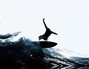Surfing Blues Photographic canvas art print - 75x100cm - None