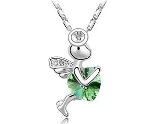 Swarovski Crystal Elements Necklace - Maisie Angel Fairy - Various Colours - Gift Idea - Emerald Green Necklace